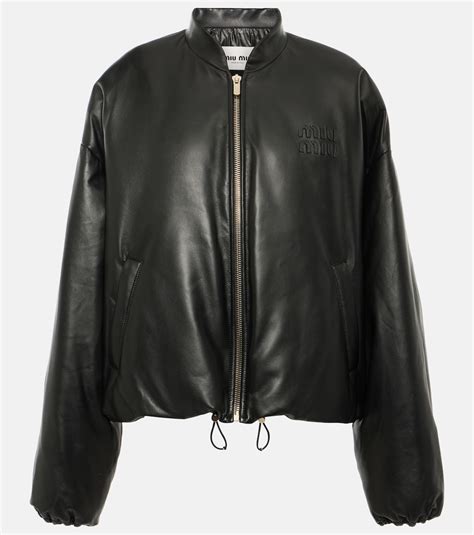 miu miu bomber jacket black|Miu Miu 2020 Bomber Jacket .